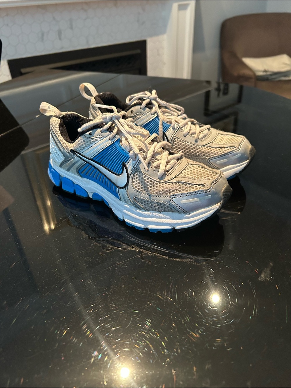 Nike Kids Gray and Blue Running Sneakers